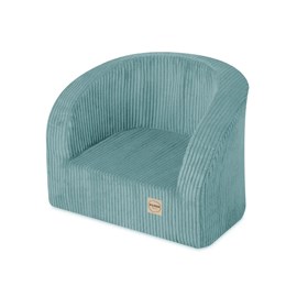 Siège en velours côtelé bleu