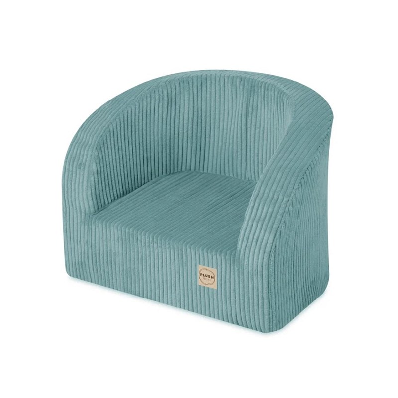 Siège en velours côtelé bleu