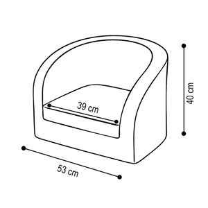 Siège en velours côtelé bleu