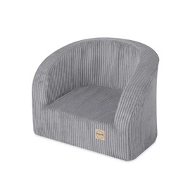 Siège en velours côtelé gris