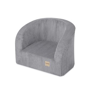 Siège en velours côtelé gris