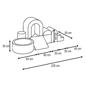 Château plush nest gris
