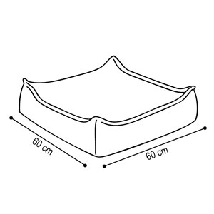 Pouf plush nest marron