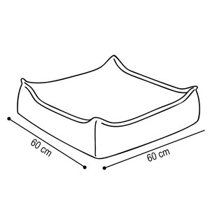 Pouf plush nest gris