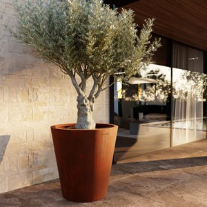 Bac rond en acier corten 350l cerland