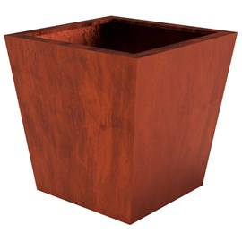 Bac à fleurs evasé en acier corten 165l