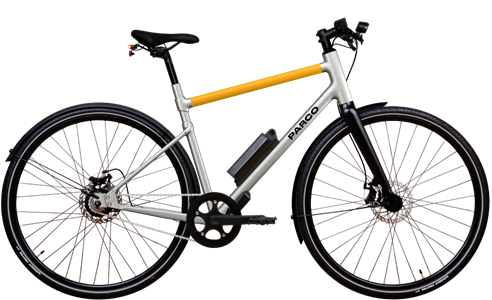 Vélo électrique parco 006 cadre haut jaune