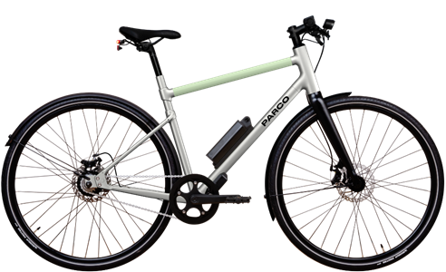 Vélo électrique parco 006 cadre haut vert