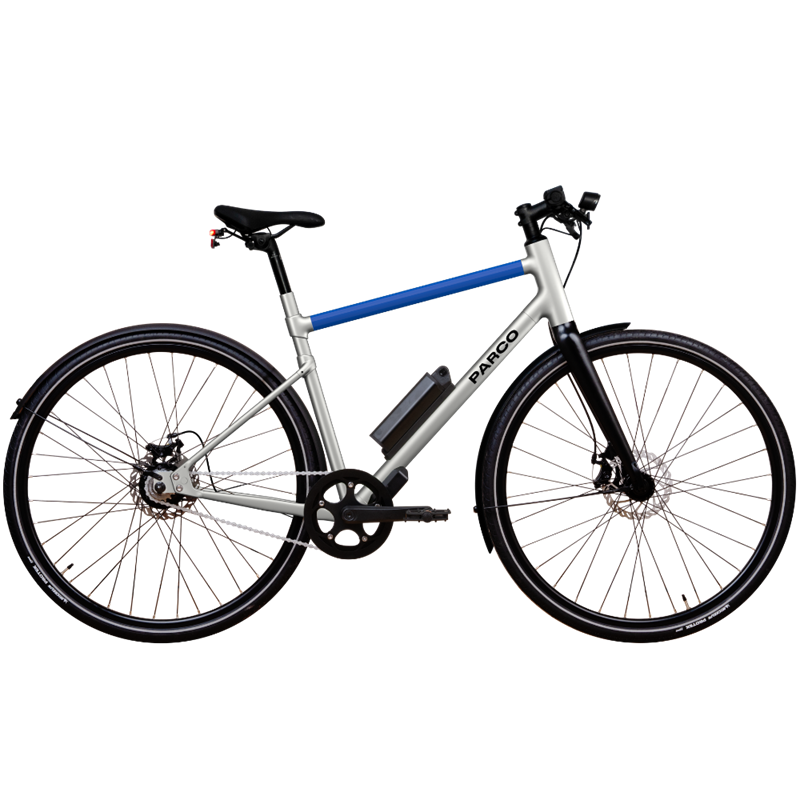 Vélo électrique parco 006 cadre haut bleu