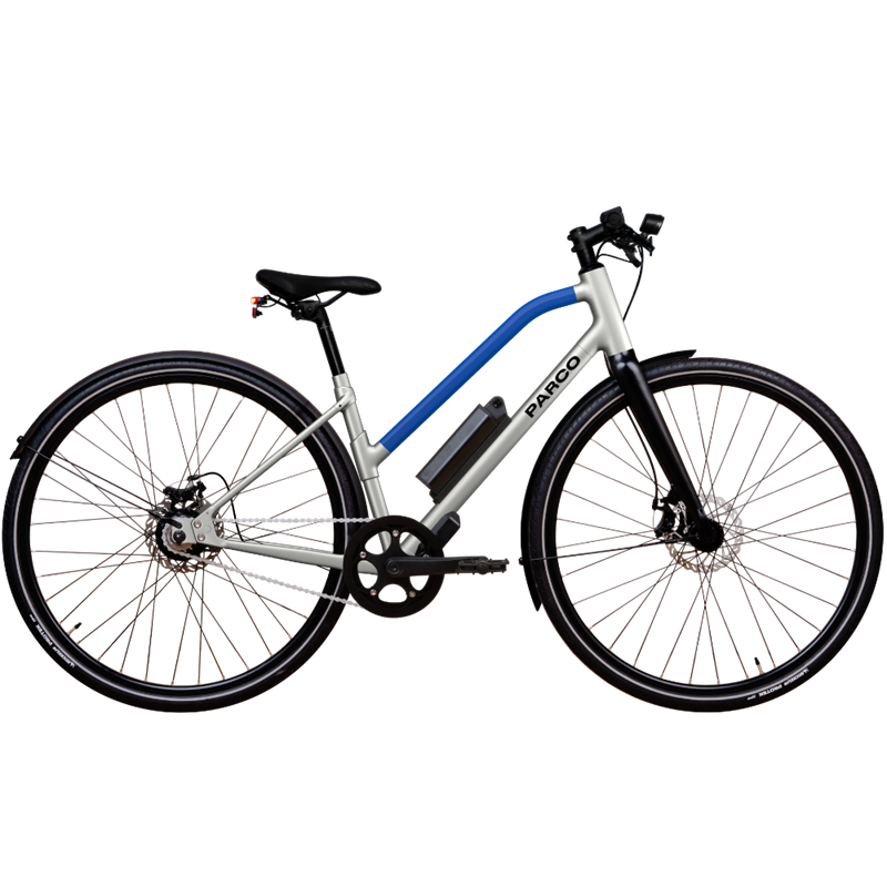 Vélo électrique parco 006 cadre bas bleu
