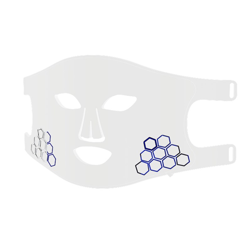 Masque facial de traitement par lumière led avec 4 couleurs.