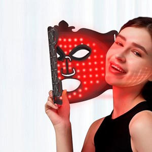 Masque facial en silicone pour traitement de lumière led avec 7 couleurs.