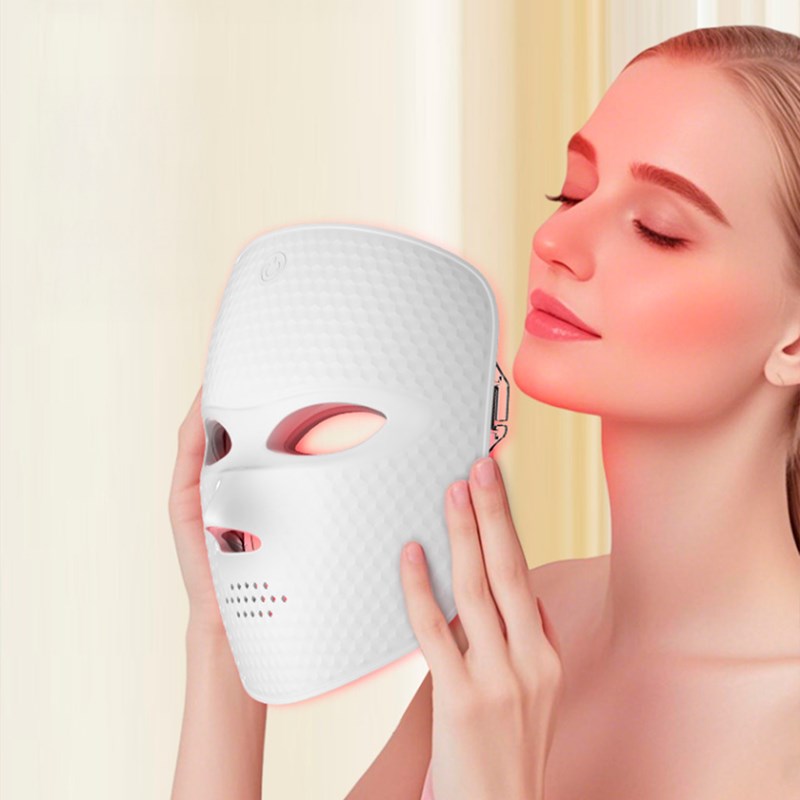 Masque facial de traitement de lumière led avec 7 couleurs.