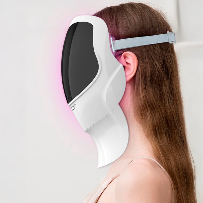 Masque facial de traitement de lumière led avec 7 couleurs. Visage et cou.