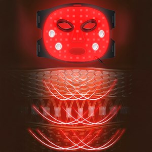 Masque facial de traitement de lumière led avec fonction de chauffage.