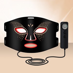Masque facial de traitement de lumière led avec fonction de chauffage.