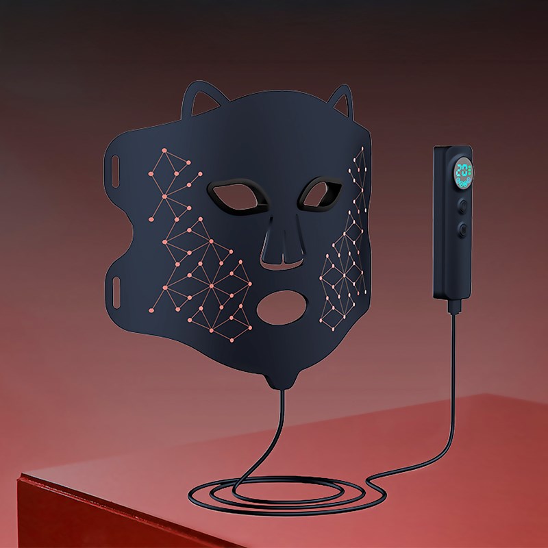 Masque facial de traitement à lumière led, rajeunisseur photoniques.