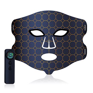 Masque facial de traitement par lumière led, rejuvenissant cutané.