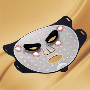 Masque facial de traitement par lumière led, rejuvenissant cutané.