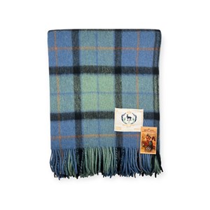 Plaid en laine tartan flower of scotland vintage