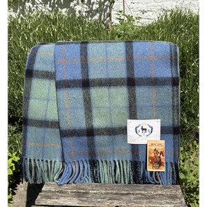 Plaid en laine tartan flower of scotland vintage