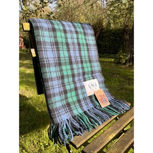 Plaid en laine tartan cambell ancient