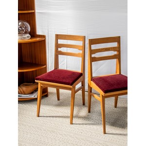 Paire de chaises en velours n°848