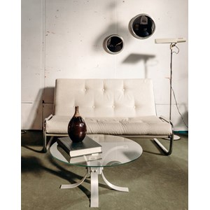 Table basse ronde en verre n°504