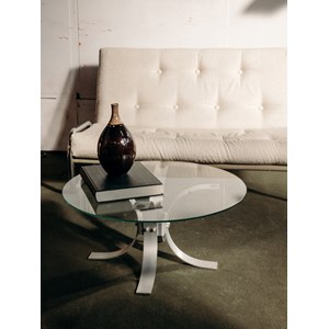 Table basse ronde en verre n°504