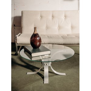 Table basse ronde en verre n°504