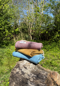 Plaid en laine herringbone green