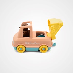 Le camion pompier made in france en matière recyclée de petit ours brun