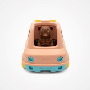 Le camion pompier made in france en matière recyclée de petit ours brun