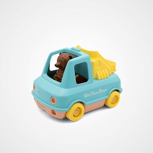 Le camion pompier made in france en matière recyclée de petit ours brun