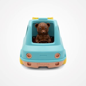 Le camion pompier made in france en matière recyclée de petit ours brun