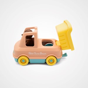 Le camion benne  made in france en matière recyclée de petit ours brun