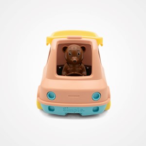 Le camion benne  made in france en matière recyclée de petit ours brun