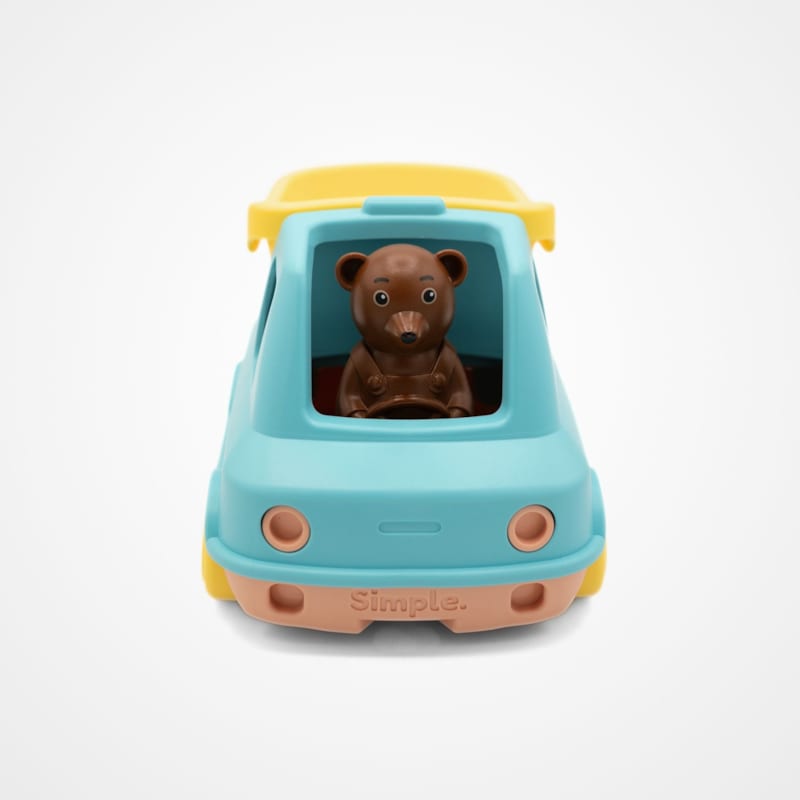 Le camion benne made in france en matière recyclée de petit ours brun (Le Jouet Simple) - Image 2