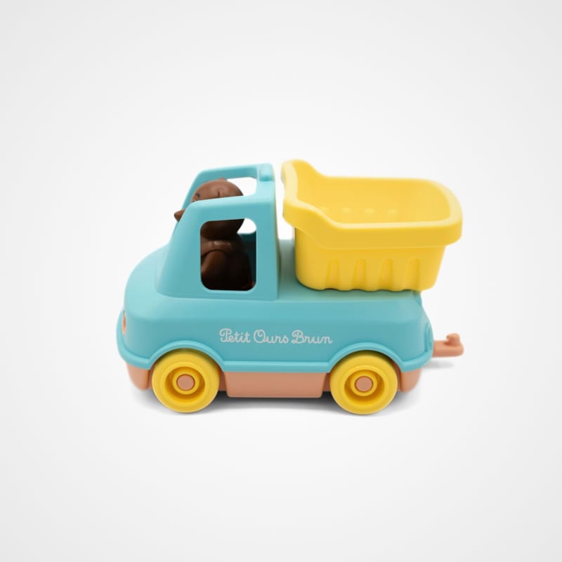 Le camion benne made in france en matière recyclée de petit ours brun (Le Jouet Simple) - Image 3