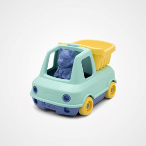 Le camion benne made in france en matière recyclée de mr renard