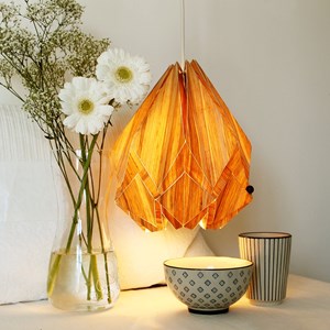 Suspension origami en ecowood et papier - taille m
