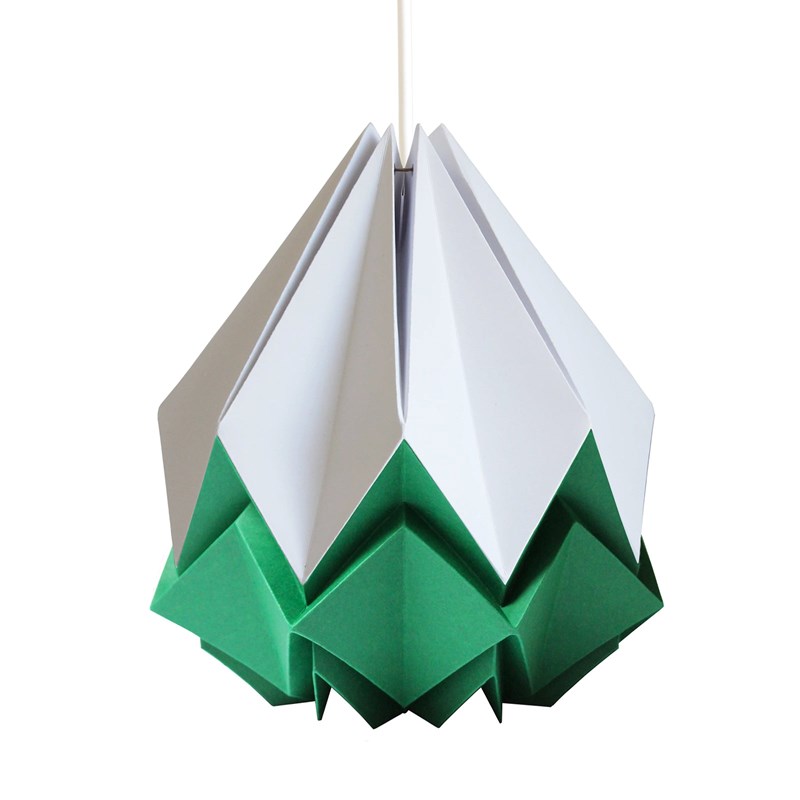 Suspension origami bicolore en papier - taille m
