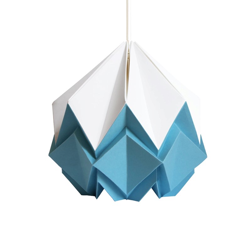 Suspension origami bicolore en papier - taille s