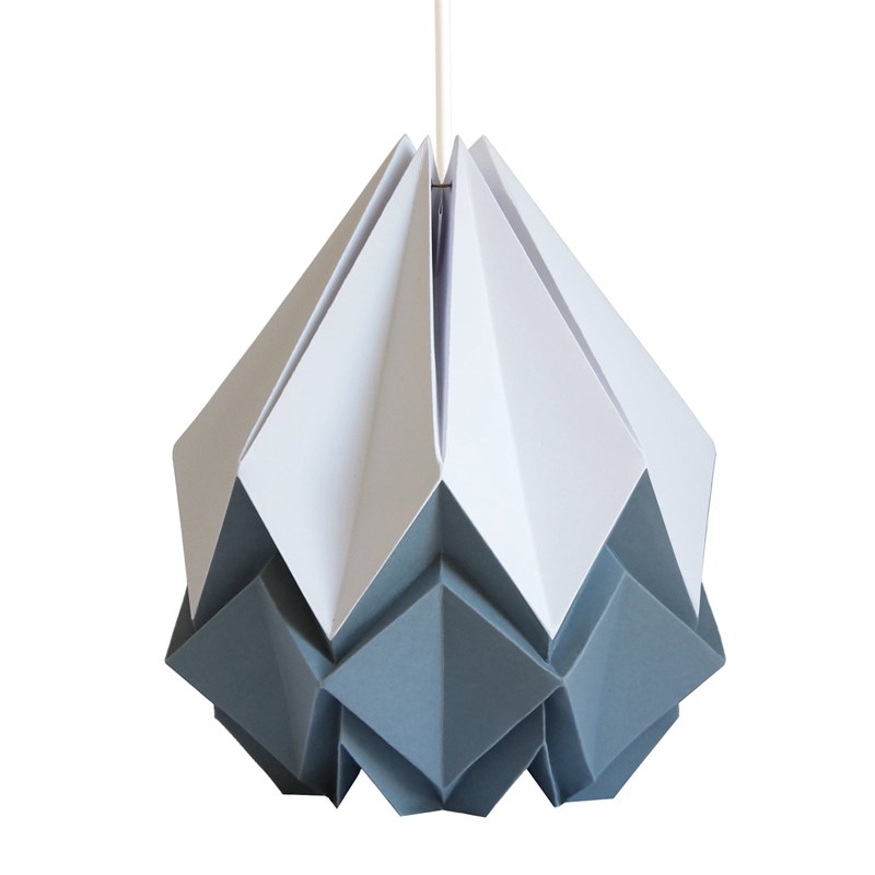 Suspension origami bicolore en papier - taille xl