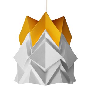 Petite suspension origami  design bicolore en papier
