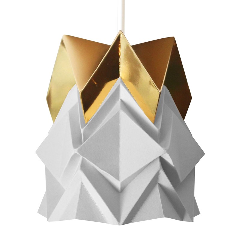 Petite suspension origami design bicolore en papier