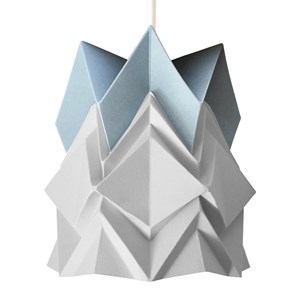 Petite suspension origami  design bicolore en papier