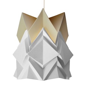 Petite suspension origami  design bicolore en papier