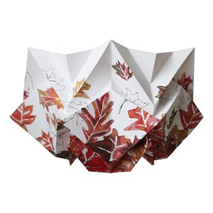 Applique murale origami en papier - motif automne