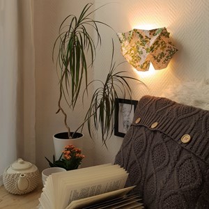 Applique murale origami en papier - motif printemps